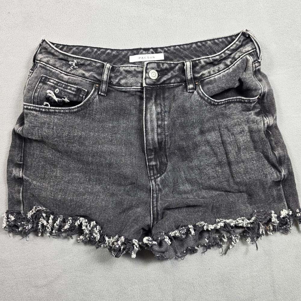 PacSun Jeans Womens 29 Black Mom Jean Faded